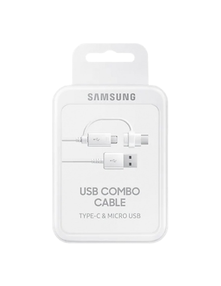 Зарядный кабель Samsung EP-DG930DWEGRU, USB Type-A/Micro USB, USB Type-C, 1,5м, Белый
