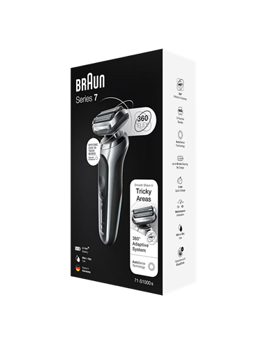 Электробритва мужская Braun Series 7 71-S1000s, Серебристый