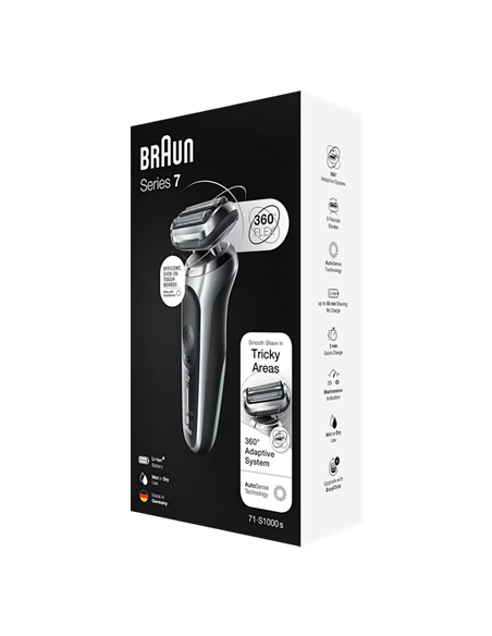 Электробритва мужская Braun Series 7 71-S1000s, Серебристый