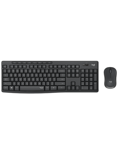 Клавиатура и мышь Logitech MK295, Беспроводное, Графитовый