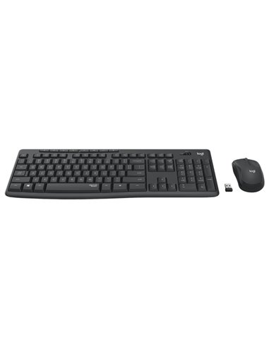 Клавиатура и мышь Logitech MK295, Беспроводное, Графитовый