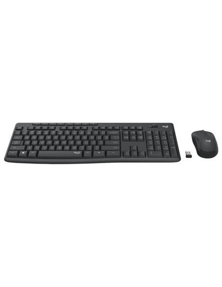 Клавиатура и мышь Logitech MK295, Беспроводное, Графитовый