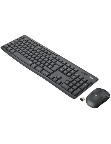 Клавиатура и мышь Logitech MK295, Беспроводное, Графитовый