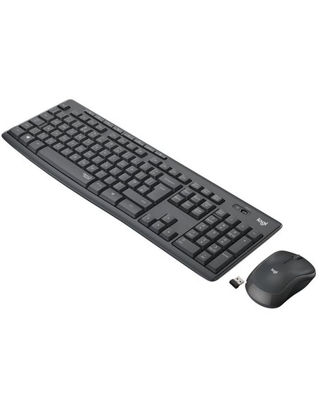 Клавиатура и мышь Logitech MK295, Беспроводное, Графитовый
