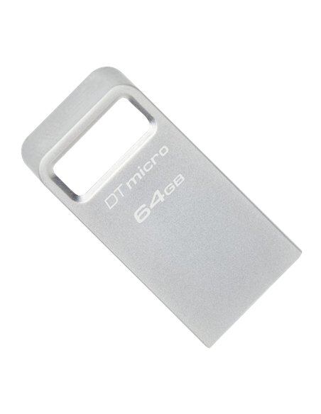 USB Flash накопитель Kingston DataTraveler Micro, 64Гб, Серебристый