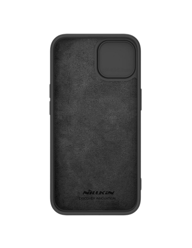 Husă Nillkin iPhone 15 Plus, CamShield Silky Silicone, Elegant Black
