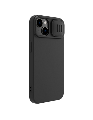 Husă Nillkin iPhone 15 Plus, CamShield Silky Silicone, Elegant Black