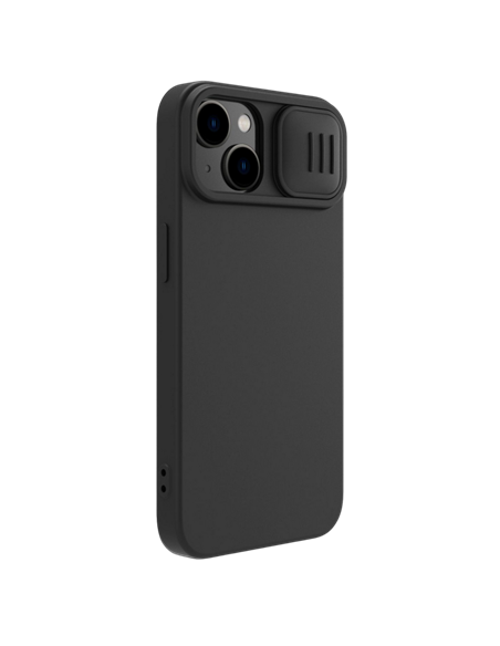 Husă Nillkin iPhone 15 Plus, CamShield Silky Silicone, Elegant Black