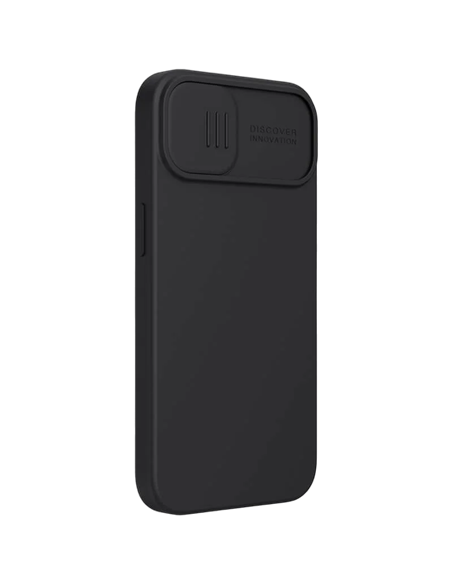 Husă Nillkin iPhone 15 Plus, CamShield Silky Silicone, Elegant Black