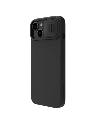 Husă Nillkin iPhone 15 Plus, CamShield Silky Silicone, Elegant Black