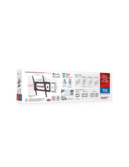 Наклонное настенное крепление BARKAN BM410T, Чёрный