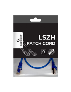Patch cord Cablexpert PP6A-LSZHCU-B-0.5M, Cat6A SSTP, 0,5m, Albastru 2