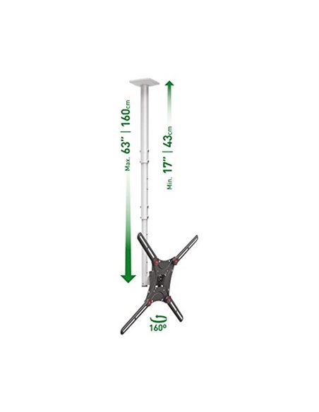 Suport TV tavan Full-motion BARKAN 4500L, Negru