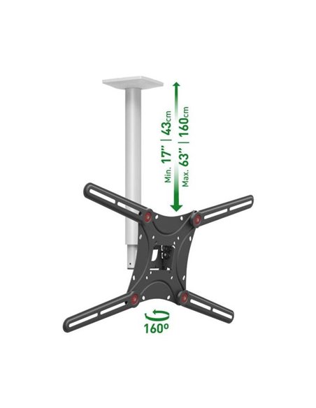 Suport TV tavan Full-motion BARKAN 4500L, Negru