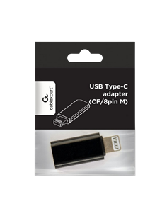 Audio Adaptor Cablexpert A-USB-CF8PM-01, Lightning - USB Type-C, Negru 2