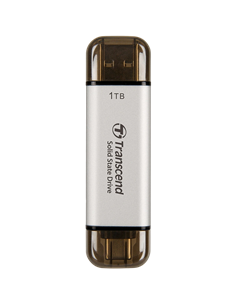 Внешний портативный SSD накопитель Transcend ESD310S, 1 ТБ, Серебристый (TS1TESD310S)
