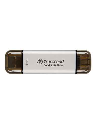 SSD portabil extern Transcend ESD310S, 1 TB, Argintiu (TS1TESD310S)