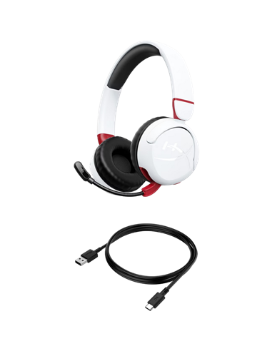 Căști gaming HyperX Cloud Mini, Fără fir, Alb