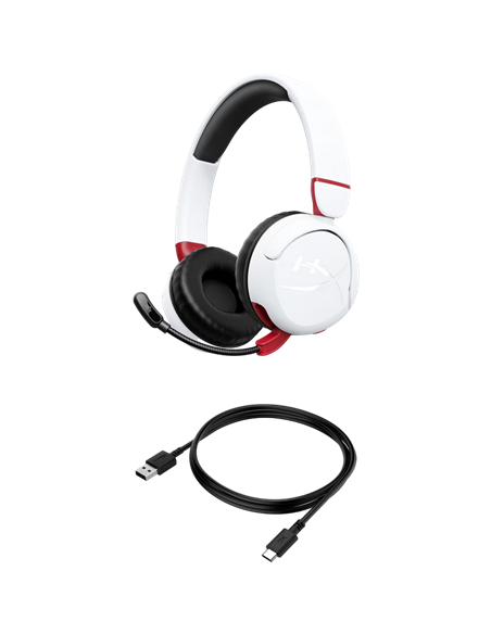 Căști gaming HyperX Cloud Mini, Fără fir, Alb