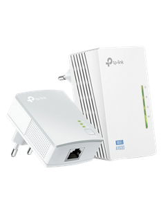 Wi-Fi + Powerline адаптер TP-LINK TL-WPA4220 KIT, AV600, 600 Mбит/c, Белый