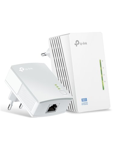 Wi-Fi + Powerline адаптер TP-LINK TL-WPA4220 KIT, AV600, 600 Mбит/c, Белый