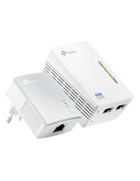 Wi-Fi + Powerline адаптер TP-LINK TL-WPA4220 KIT, AV600, 600 Mбит/c, Белый