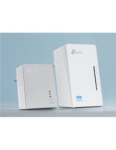 Wi-Fi + Powerline adapter TP-LINK TL-WPA4220 KIT, AV600, 600 Mbps, Alb