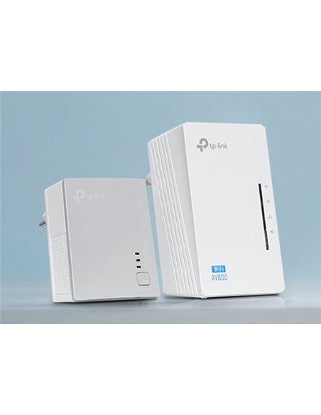 Wi-Fi + Powerline adapter TP-LINK TL-WPA4220 KIT, AV600, 600 Mbps, Alb