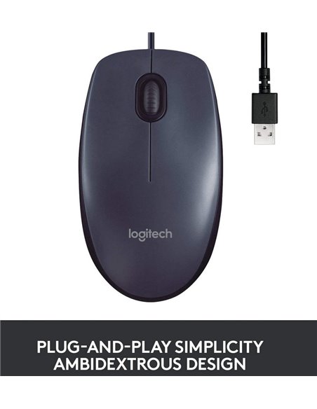 Mouse Logitech B100, Negru