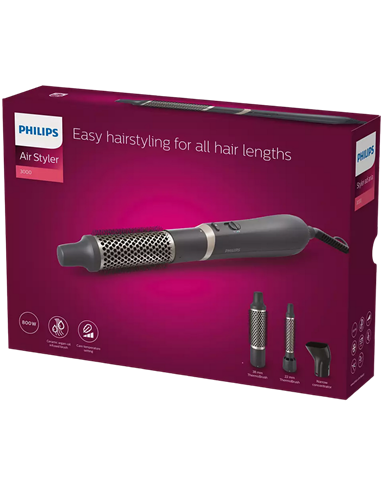 Фен-щётка Philips BHA301/00, 800Вт, Серый