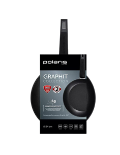 Сковорода Polaris Graphit-24F, 24см, Графитовый 2