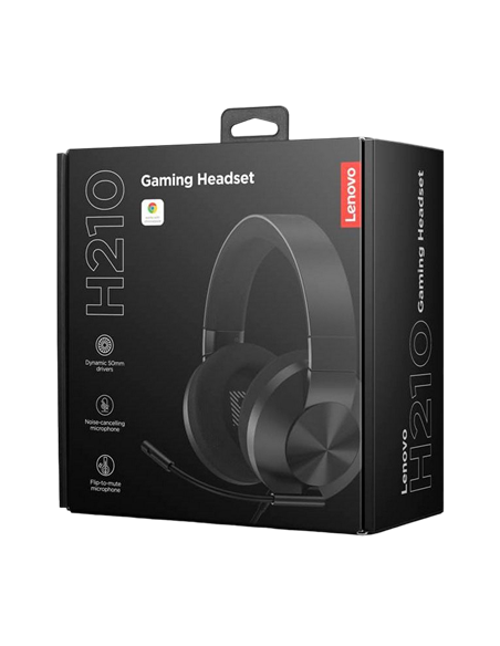 Căști gaming Lenovo Legion H210, Cu fir, Negru