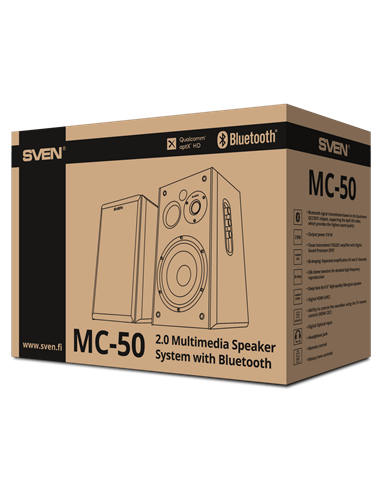 Boxă portabilă 2.0 CH SVEN MC-50, Negru