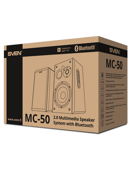 Boxă portabilă 2.0 CH SVEN MC-50, Negru