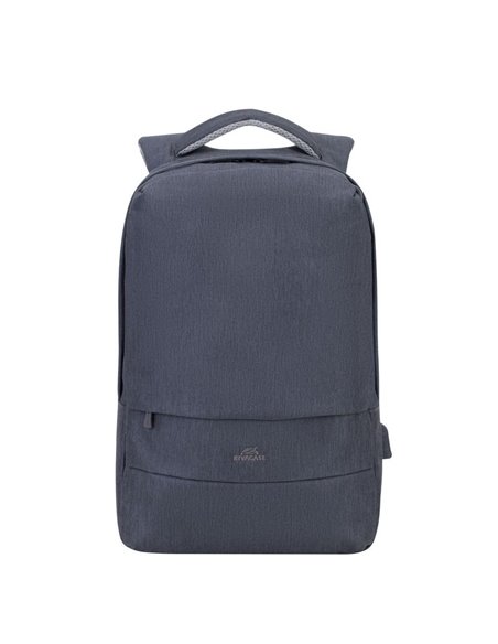 Rucsac pentru Laptop RivaCase Prater, 15.6", Poliester, Gri închis