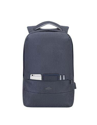 Rucsac pentru Laptop RivaCase Prater, 15.6", Poliester, Gri închis