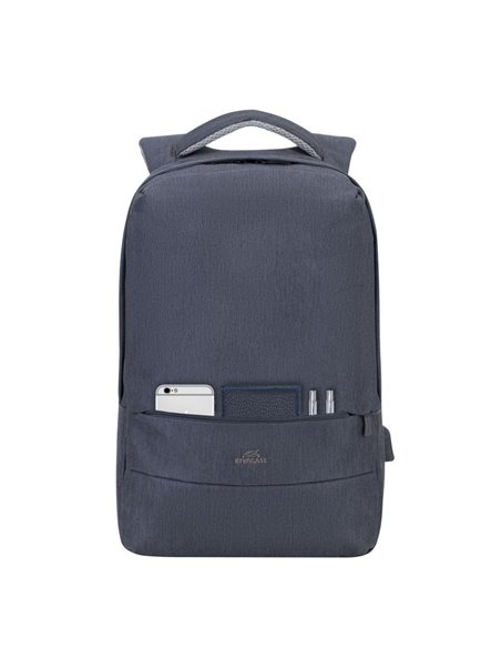 Rucsac pentru Laptop RivaCase Prater, 15.6", Poliester, Gri închis