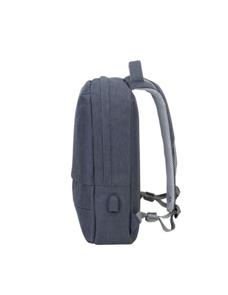 Rucsac pentru Laptop RivaCase Prater, 15.6", Poliester, Gri închis