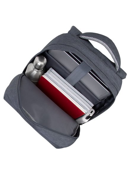 Rucsac pentru Laptop RivaCase Prater, 15.6", Poliester, Gri închis