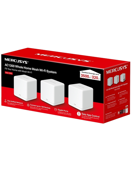 Sistem Wi-Fi Mesh MERCUSYS Halo H30G (3-pack), Alb
