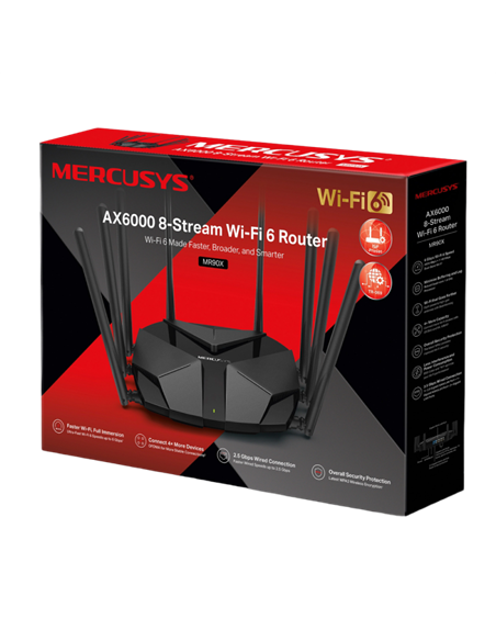 Router fără fir MERCUSYS MR90X, Negru