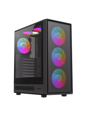 Carcasă PC Gamemax Storm 2 AB, Midi-Tower, Fără PSU, Negru