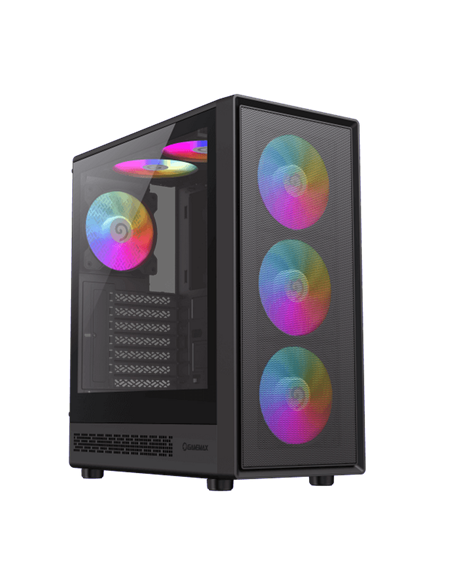 Carcasă PC Gamemax Storm 2 AB, Midi-Tower, Fără PSU, Negru