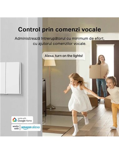 Comutator inteligent de lumină TP-LINK Tapo S220, Alb
