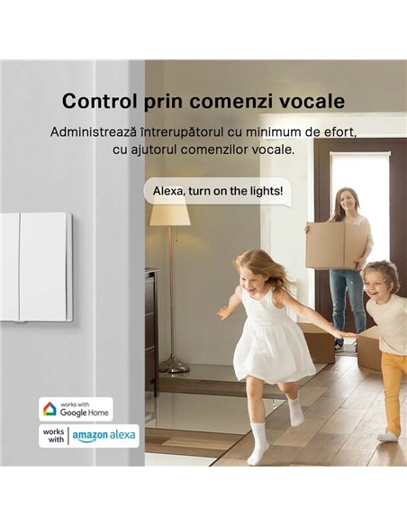 Comutator inteligent de lumină TP-LINK Tapo S220, Alb