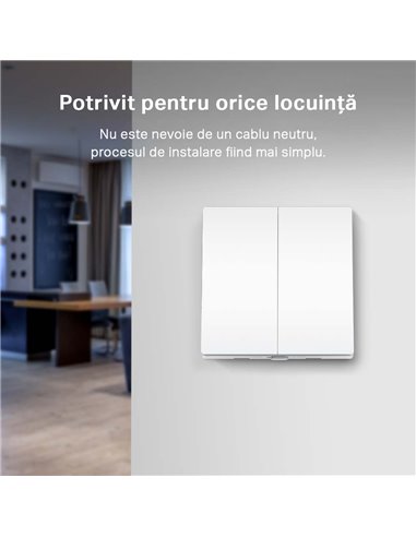 Comutator inteligent de lumină TP-LINK Tapo S220, Alb