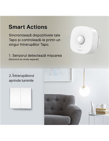 Comutator inteligent de lumină TP-LINK Tapo S220, Alb