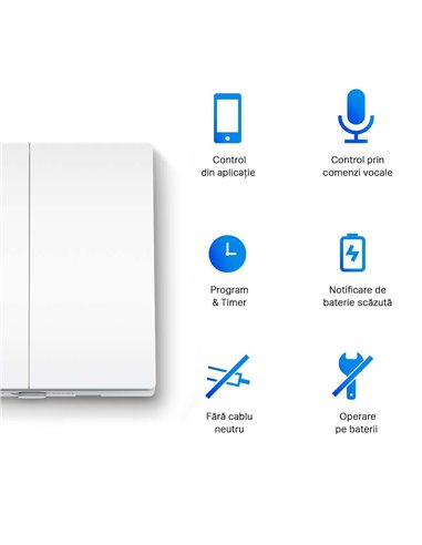 Comutator inteligent de lumină TP-LINK Tapo S220, Alb