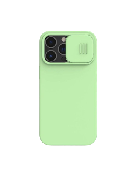 Husă Nillkin iPhone 13 Pro, CamShield Silky Silicone, Mint Green