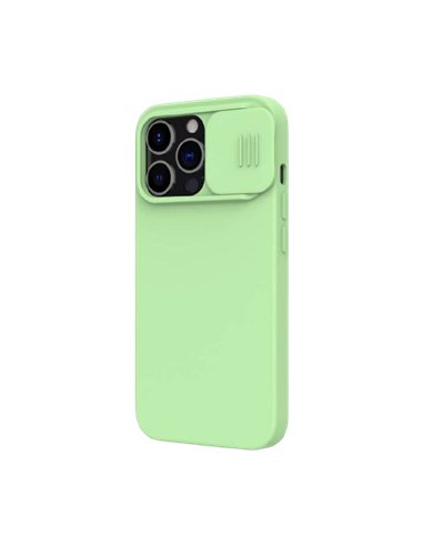 Husă Nillkin iPhone 13 Pro, CamShield Silky Silicone, Mint Green